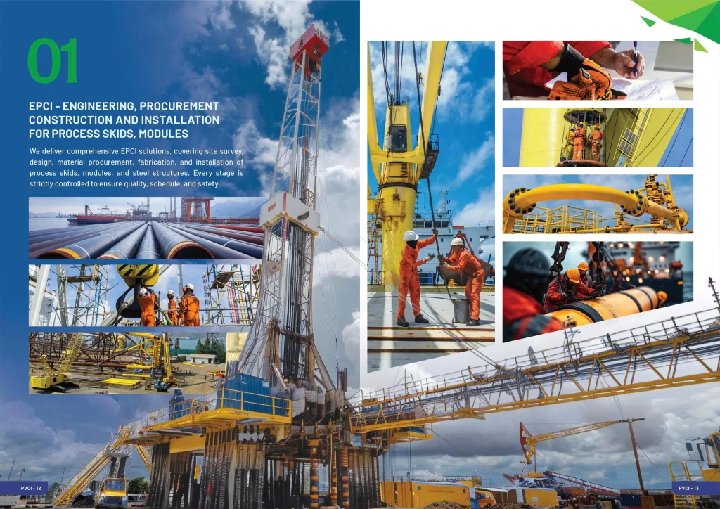 Thiết Kế Catalogue 8 Mẫu thiết kế trang dịch vụ của PVCI