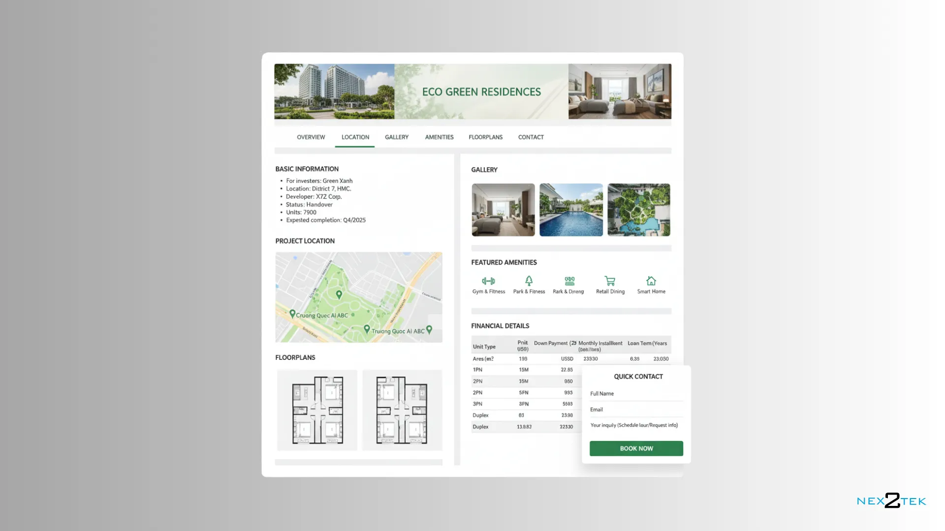 Bí Quyết Thiết Kế Website Bất Động Sản: Từ Zero Đến Chuyển Đổi Triệu Đô 4 Trang chi tiết dự án bất động sản