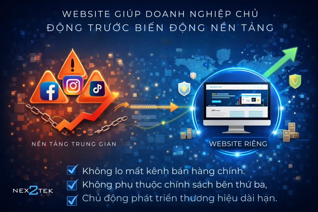 Tại sao doanh nghiệp cần website riêng? Nền tảng chiến lược cho tăng trưởng và thương hiệu bền vững 5 NEN TANG TRUNG GIAN 1